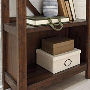 Signature Design by Ashley Baldridge Rustic 78" Bookcase with 4 Shelves, Distressed Brown
