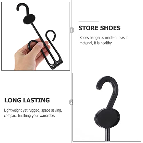 LIOOBO Pack of 15 Shoe Display Hook Shoes Drying Rack Plastic Shoes Hanger for Shop Home Supermarket Mall Black