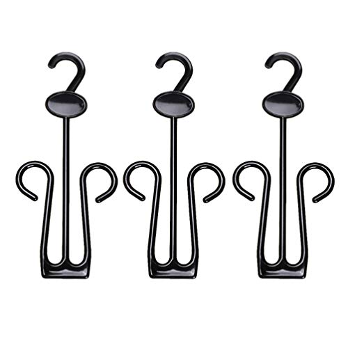 LIOOBO Pack of 15 Shoe Display Hook Shoes Drying Rack Plastic Shoes Hanger for Shop Home Supermarket Mall Black