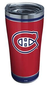 tervis triple walled nhl montreal canadiens insulated tumbler cup keeps drinks cold & hot, 20oz - stainless steel, shootout