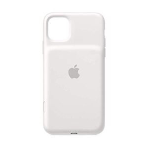 apple apple iphone 11 pro max smart battery silicone case with wireless charging - white