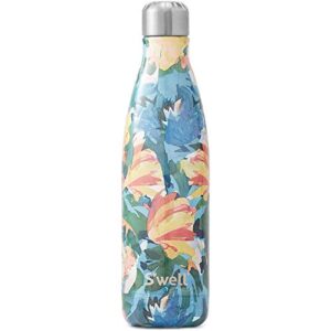 s'well stainless steel bottle-17 fl oz-eden-triple-​ layered vacuum-insulated containers keeps drinks cold for 41 hours and hot for 18-with no condensation-bpa free water bottle, 17oz