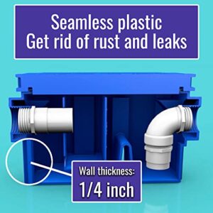 Home Grease Trap for Kitchen Sink - Grease Trap plastic 5 GPM Under Sink- Grease Interceptor - Small Grease Trap for food truck Canteen Kitchen Wastewater - 10 Lb Grease Trap Interceptor 16"*13"*11"