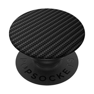 design for guys, black carbon like fiber sleek looking gift popsockets popgrip: swappable grip for phones & tablets