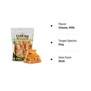 EcoKind Pet Treats Gold Himalayan Yak Cheese Dog Chew Dog Treats for Active Chewers, 100% Natural & Healthy Chew Sticks for Small & Large Dogs, Assorted Set of Big & Small Yak (16 Small Sticks)