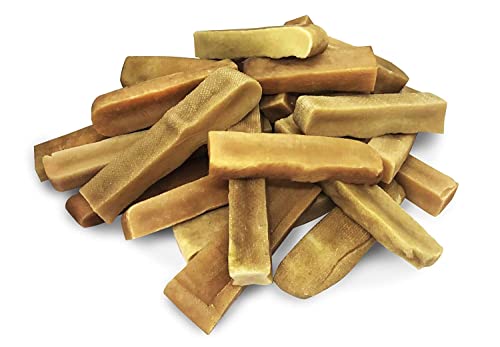 EcoKind Pet Treats Gold Himalayan Yak Cheese Dog Chew Dog Treats for Active Chewers, 100% Natural & Healthy Chew Sticks for Small & Large Dogs, Assorted Set of Big & Small Yak (16 Small Sticks)