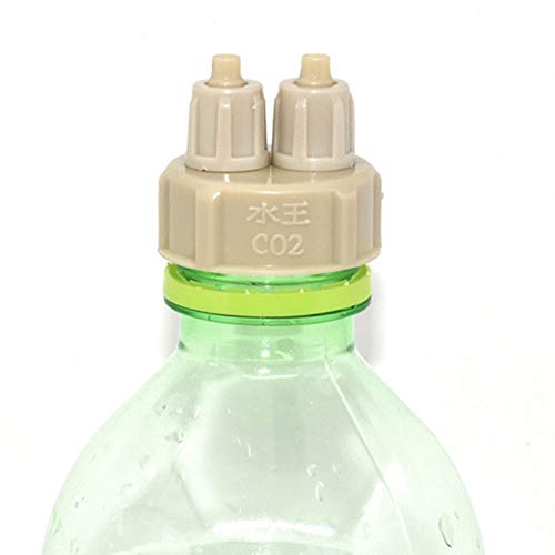 ZRM&E 2pcs Aquarium Fish Tank CO2 Generator Quick Twist Plastic Bottle Cap DIY Carbon Dioxide Reactor Aquarium Plants System Accessories