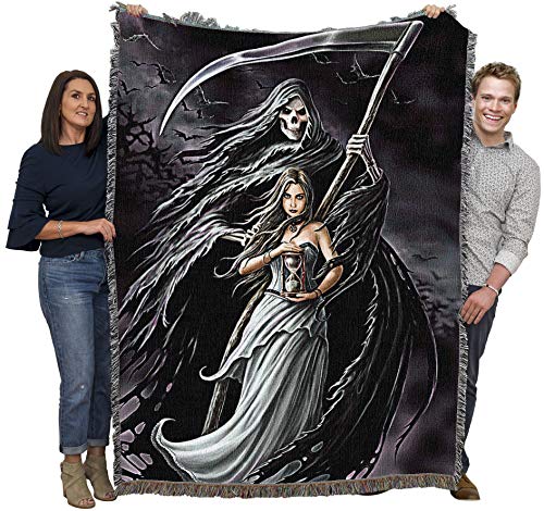 Pure Country Weavers Summon The Reaper Blanket by Anne Stokes Gothic Collection - Gift Fantasy Grim Reaper Tapestry Throw Woven from Cotton - Made in The USA (72x54)