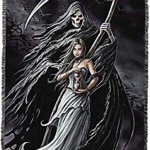 Pure Country Weavers Summon The Reaper Blanket by Anne Stokes Gothic Collection - Gift Fantasy Grim Reaper Tapestry Throw Woven from Cotton - Made in The USA (72x54)