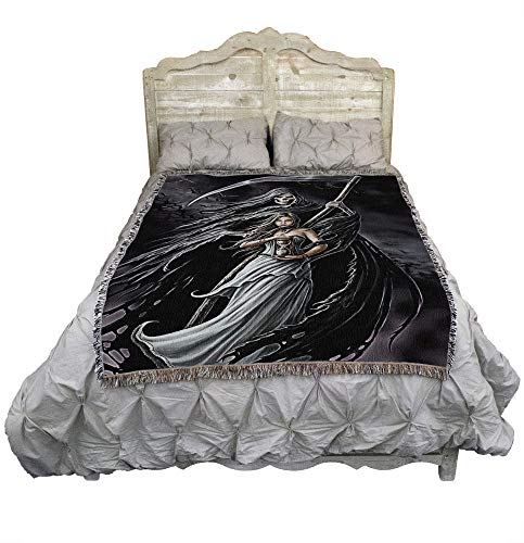 Pure Country Weavers Summon The Reaper Blanket by Anne Stokes Gothic Collection - Gift Fantasy Grim Reaper Tapestry Throw Woven from Cotton - Made in The USA (72x54)