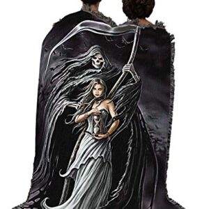 Pure Country Weavers Summon The Reaper Blanket by Anne Stokes Gothic Collection - Gift Fantasy Grim Reaper Tapestry Throw Woven from Cotton - Made in The USA (72x54)