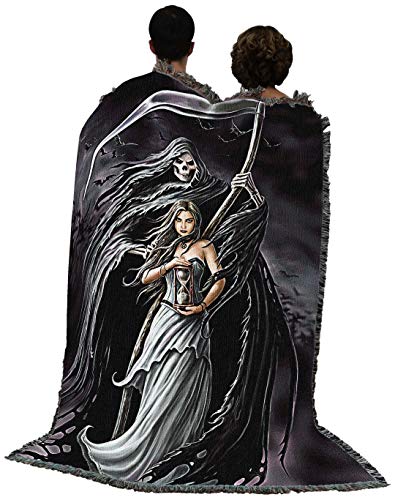 Pure Country Weavers Summon The Reaper Blanket by Anne Stokes Gothic Collection - Gift Fantasy Grim Reaper Tapestry Throw Woven from Cotton - Made in The USA (72x54)