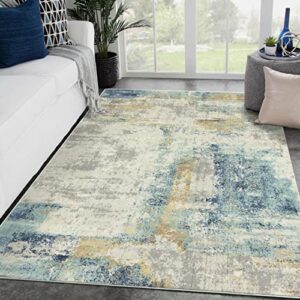 luxe weavers kingsbury abstract gray modern 5x7 area rug