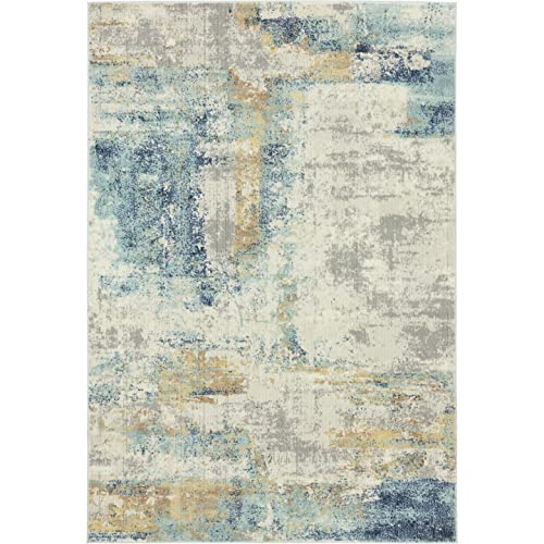 LUXE WEAVERS Kingsbury Abstract Gray Modern 5x7 Area Rug