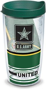tervis army forever proud made in usa double walled insulated tumbler travel cup keeps drinks cold & hot, 16oz, classic