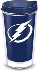 tervis made in usa double walled nhl® tampa bay lightning® insulated tumbler cup keeps drinks cold & hot, 16oz, shootout