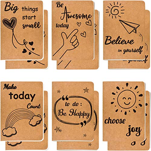 FANCY LAND 12 Pack Pocket Notebook Travel Journal Small Notebooks for Kids 80 Lined Pages A6