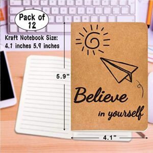 FANCY LAND 12 Pack Pocket Notebook Travel Journal Small Notebooks for Kids 80 Lined Pages A6