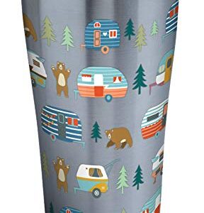 Tervis Triple Walled Trailer Bears Insulated Tumbler Cup Keeps Drinks Cold & Hot, 20oz, Stainless Steel