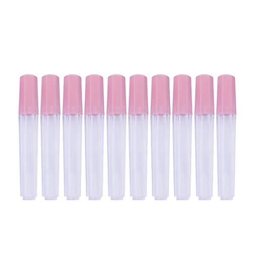 10pcs Clear Plastic Needles Storage Tubes Sewing Needle Container Holder Organizer with Cap 10cm Pink Sewing Case