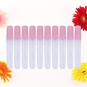 10pcs Clear Plastic Needles Storage Tubes Sewing Needle Container Holder Organizer with Cap 10cm Pink Sewing Case