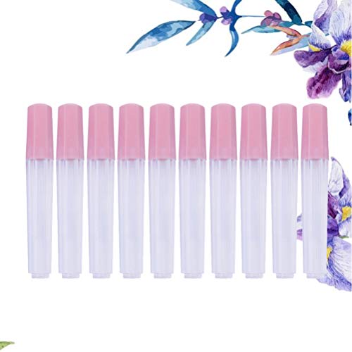 10pcs Clear Plastic Needles Storage Tubes Sewing Needle Container Holder Organizer with Cap 10cm Pink Sewing Case