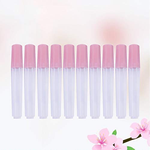 10pcs Clear Plastic Needles Storage Tubes Sewing Needle Container Holder Organizer with Cap 10cm Pink Sewing Case