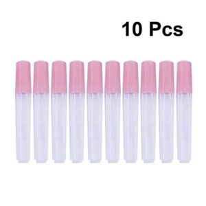 10pcs Clear Plastic Needles Storage Tubes Sewing Needle Container Holder Organizer with Cap 10cm Pink Sewing Case