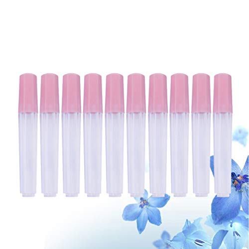 10pcs Clear Plastic Needles Storage Tubes Sewing Needle Container Holder Organizer with Cap 10cm Pink Sewing Case