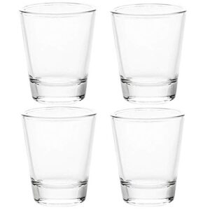 bcnmviku 1.5 oz shot glasses sets with heavy base, clear shot glass (4 pack)