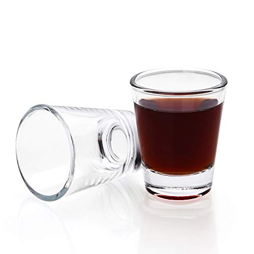 BCnmviku 1.5 oz Shot Glasses Sets with Heavy Base, Clear Shot Glass (4 Pack)