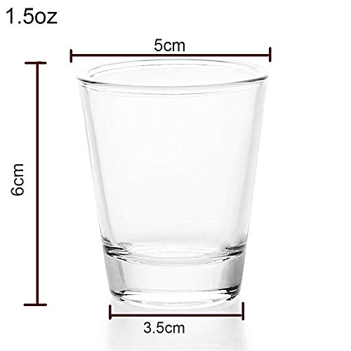 BCnmviku 1.5 oz Shot Glasses Sets with Heavy Base, Clear Shot Glass (4 Pack)