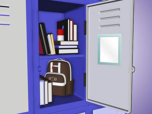 2 Pack Magnetic Locker Mirror for School Locker, Refrigerator, Office Cabinet, 6.3" x 4.8", Locker Accessories Rectangular Mirror for Girls and Boys (Soft Mint and White)