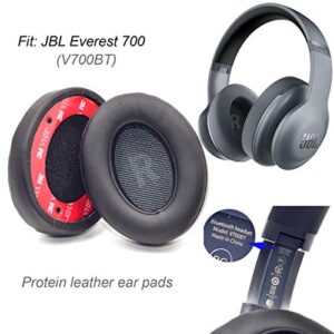 Defean Replacement Ear Pads V700 Earpad Potein Leather and Memory Foam for JBL V700BT (Everest 700) Headphone (JBL V700BT, Black)