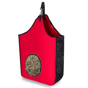 yuar butee hay bag 600 denier poly pvc hay tote-red