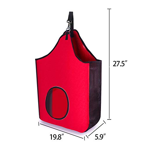 Yuar butee Hay Bag 600 Denier Poly PVC Hay Tote-Red