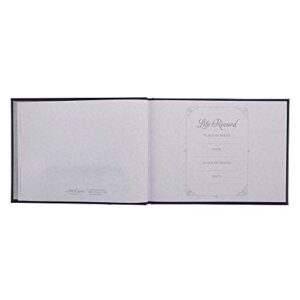 With Love in Loving Memory Guest Book - Navy Faux Leather - Condolence Book, Memorial Sign-in Book for Funerals & Memorial Services