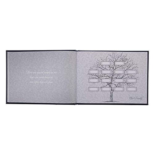 With Love in Loving Memory Guest Book - Navy Faux Leather - Condolence Book, Memorial Sign-in Book for Funerals & Memorial Services