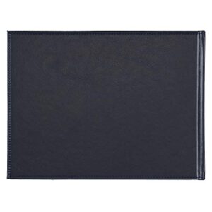 With Love in Loving Memory Guest Book - Navy Faux Leather - Condolence Book, Memorial Sign-in Book for Funerals & Memorial Services