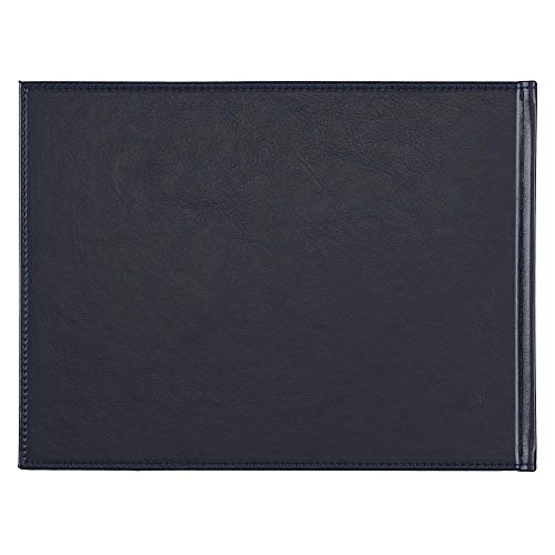 With Love in Loving Memory Guest Book - Navy Faux Leather - Condolence Book, Memorial Sign-in Book for Funerals & Memorial Services