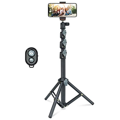 Selfie Stick & Tripod LINCO, Integrated, Portable All-in-One Professional, Heavy Duty, Lightweight, Bluetooth Remote for Apple & Android Devices, Separable Tripod Feet, Extends to 52", Black