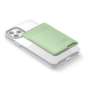 elago phone card holder - secure phone wallet, ultra slim card holder for back of phone, 3m adhesive id card for iphone, galaxy and most smartphones [pastel green]