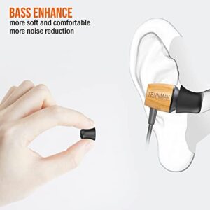 Memory Foam Ear Tips for 4.6-6.1mm Nozzle in-Ear Earphone Eartips Earpad by TENNMAK * 6 Pairs (4.9mm S/M/L)