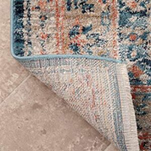 nuLOOM Derya Persian Vintage Runner Rug, 2' 6" x 10', Blue