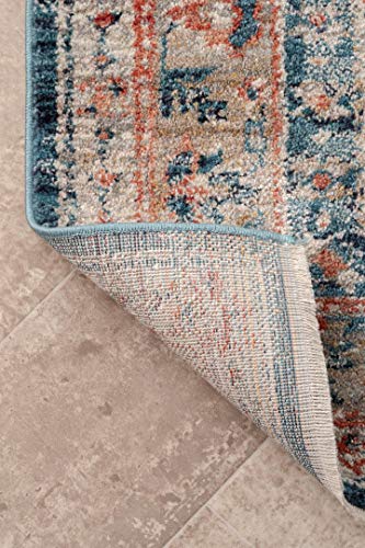 nuLOOM Derya Persian Vintage Runner Rug, 2' 6" x 10', Blue