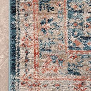 nuLOOM Derya Persian Vintage Runner Rug, 2' 6" x 10', Blue