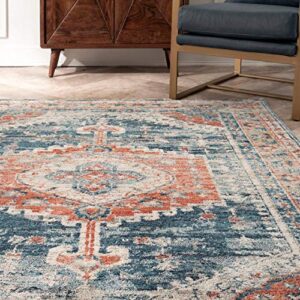 nuLOOM Derya Persian Vintage Runner Rug, 2' 6" x 10', Blue