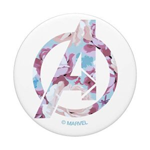 Marvel Avengers Floral Logo with Super Heroes PopSockets PopGrip: Swappable Grip for Phones & Tablets
