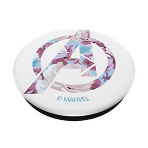 Marvel Avengers Floral Logo with Super Heroes PopSockets PopGrip: Swappable Grip for Phones & Tablets