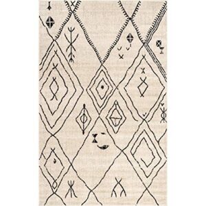 nuLOOM Nobu Modern Tribal Area Rug, 3' x 5', Beige